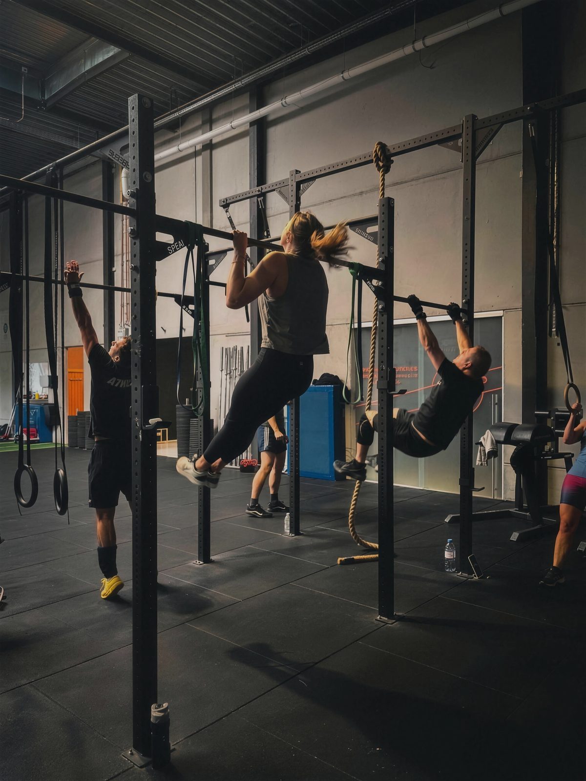 Leden aan de pull-up bar bij Effort